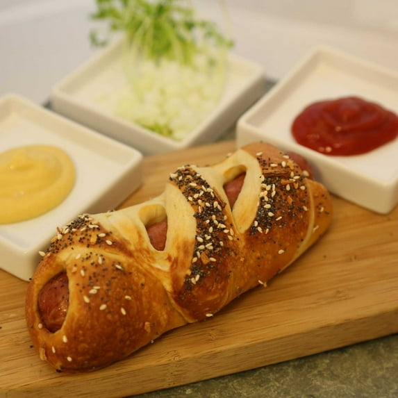 Sweet Street Black Angus Hot Dog Handcarfted Pretzel, 6 Ounce -- 48 per Case.