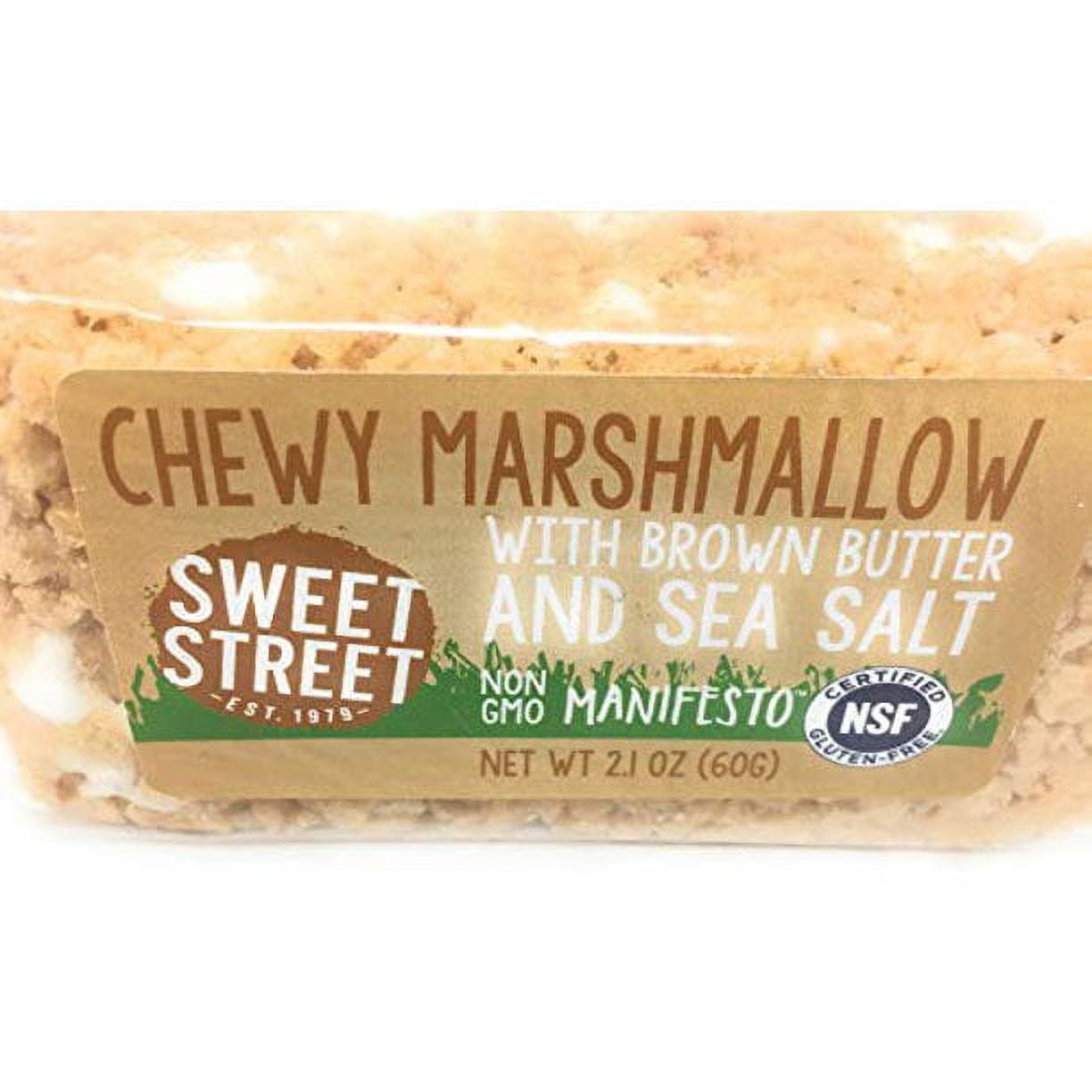 Sweet Street Gluten Free Chewy Marshmallow with Brown Butter & Sea Salt Bar Pack of 12 Bars