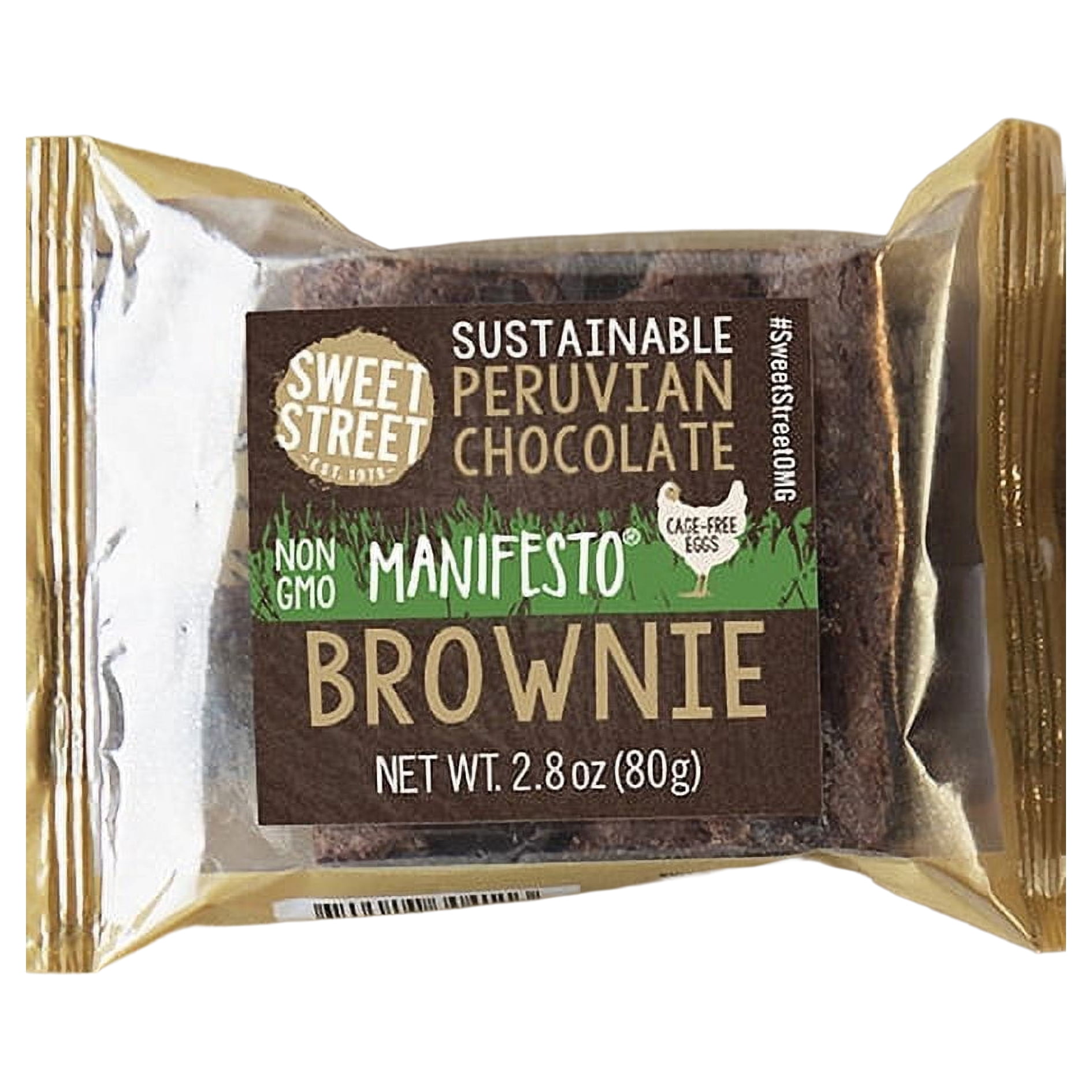 Sweet Street Individually Wrapped Peruvian Chocolate Manifesto Brownie 2.8 oz (48 Count)