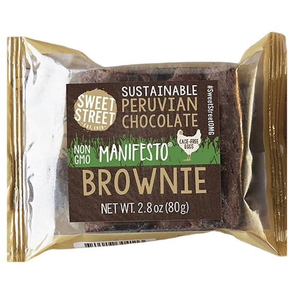 Sweet Street Individually Wrapped Peruvian Chocolate Manifesto Brownie 2.8 oz (48 Count)