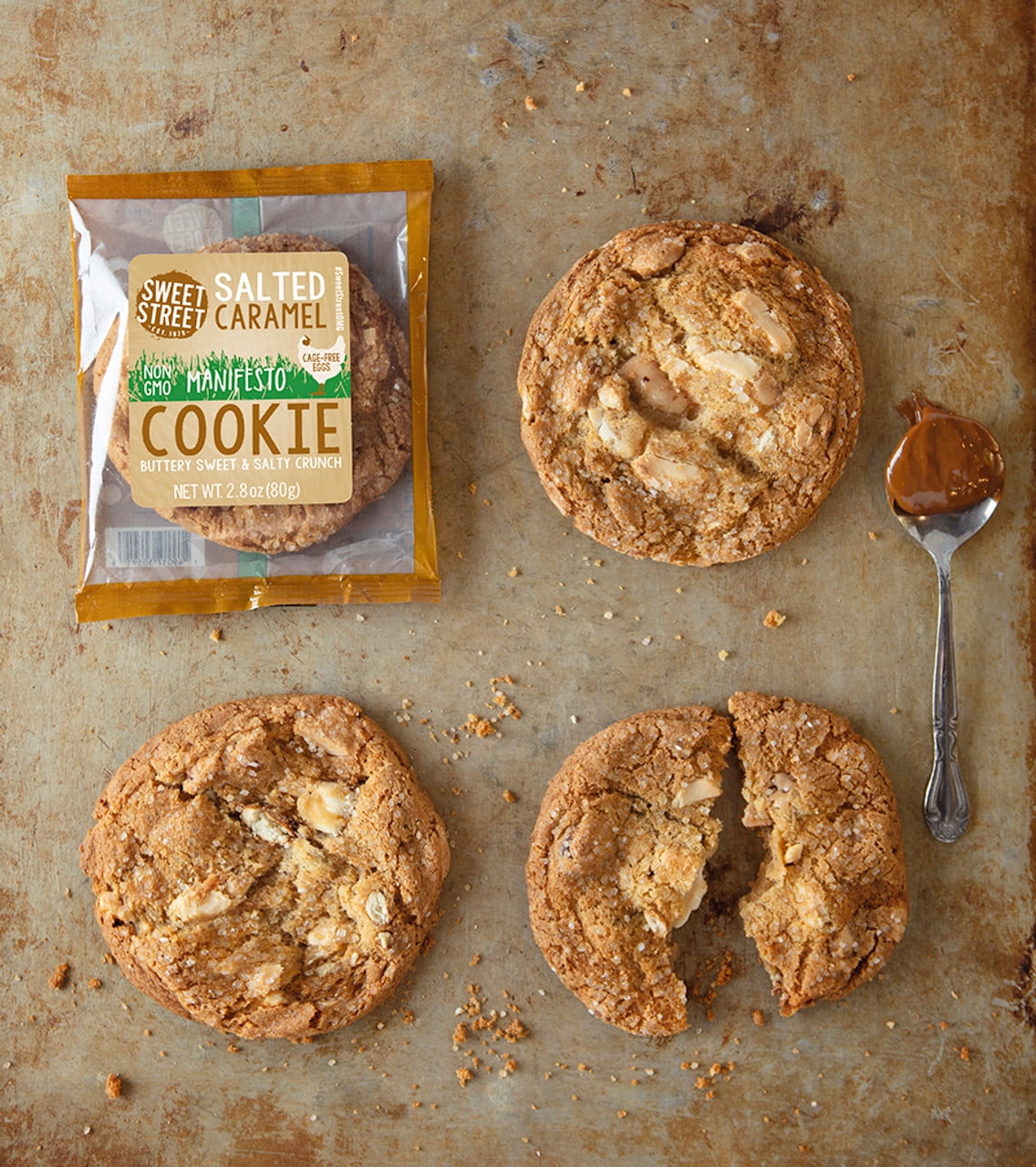 Sweet Street Individually Wrapped Salted Caramel Manifesto Cookie (8 Count)