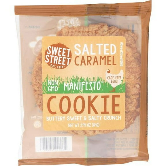 Sweet Street Salted Caramel Manifesto Cookie, 2.8 Ounce -- 48 per Case.