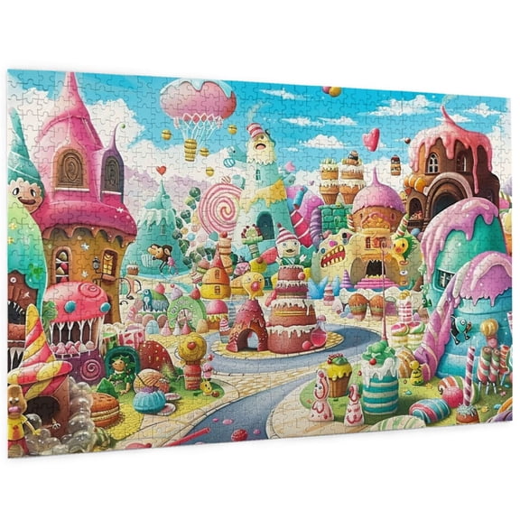 Sweet Street castle 1000 Piece Puzzle Unique Design Ideals Gift for Puzzle Enthusiasts