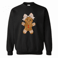 thumbnail image 1 of Sweet Style Gingerbread Girl Christmas Holiday Cookie Art Sweatshirt, up to size 5XL, 1 of 2