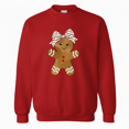 thumbnail image 1 of Sweet Style Gingerbread Girl Christmas Holiday Cookie Art Sweatshirt, up to size 5XL, 1 of 2