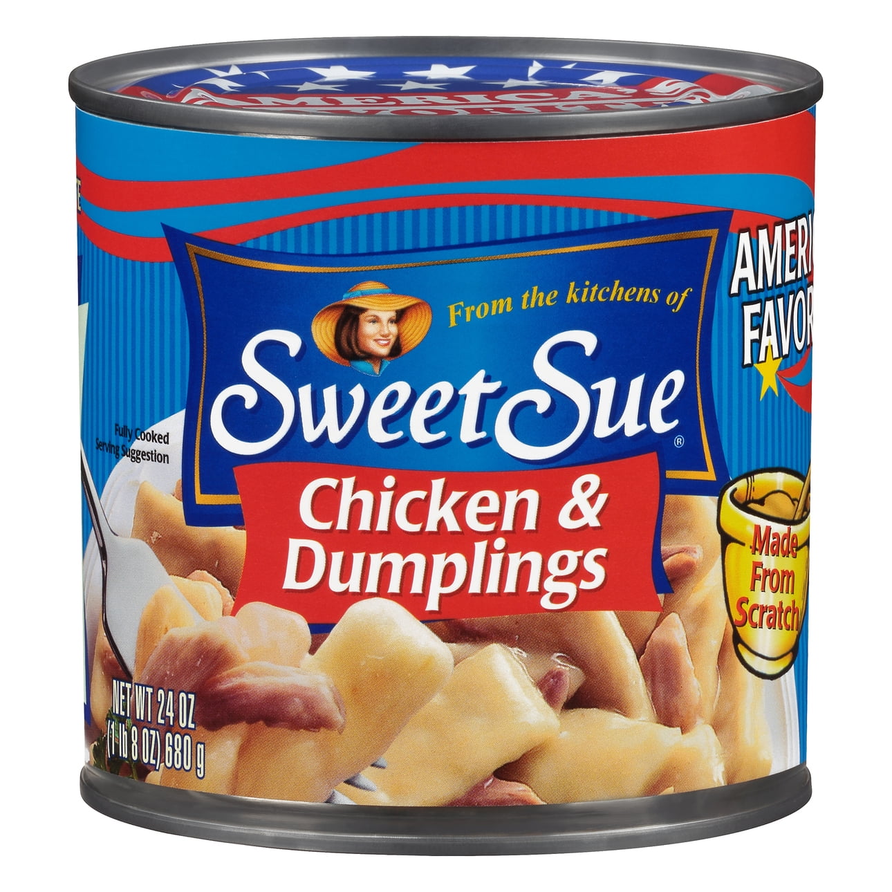 SWEET SUE Chicken and Dumplings, 24 Ounce Can, Canned Food and Snacks