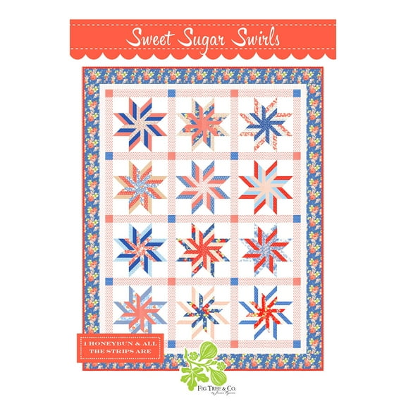 Sweet Sugar Swirls Quilt Pattern by Joanna Figueroa