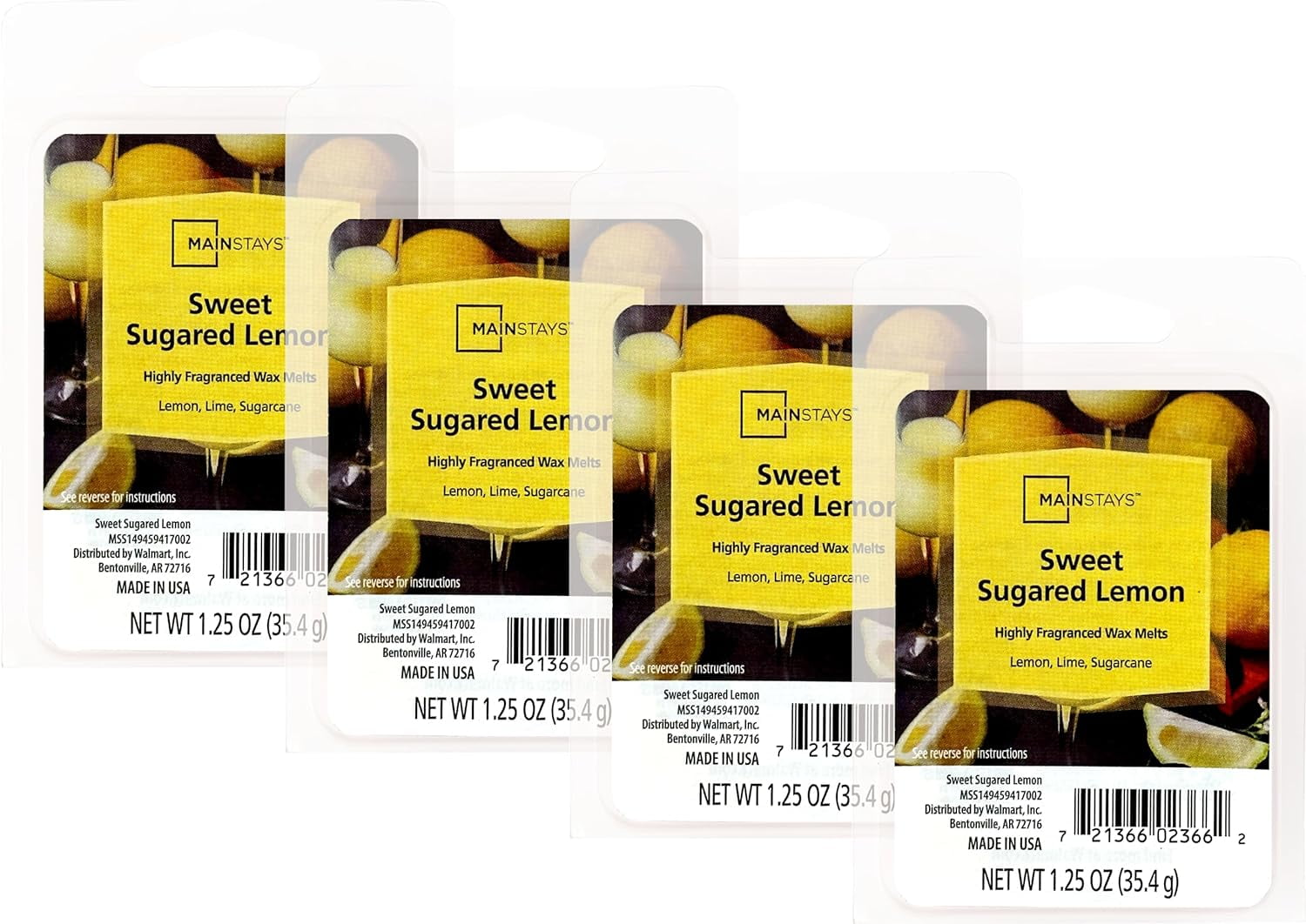 Sweet Sugared Lemon Wax Cubes 4-Pack
