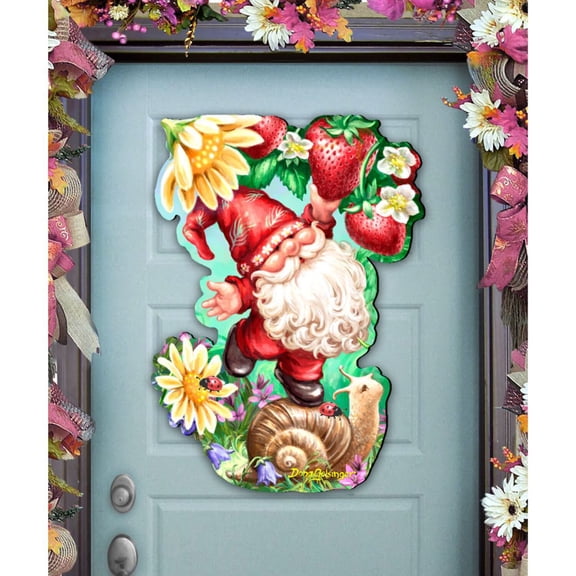Sweet Summer Gnome Dwarf Easter Outdoor Decor Large Ornament by D. Gelsinger | Easter Spring Decor - 8461062M-DG