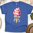 thumbnail image 1 of Sweet Summer Ice Cream Shirt – Cute Cone Design with Bow for Women & Girls, Royal, Size M, 1 of 6