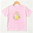 thumbnail image 1 of Sweet Summer Lemonade Girls Graphic Tee, Cute Mason Jar Flower 100% Cotton Kids Short Sleeve T-Shirt, 1 of 5
