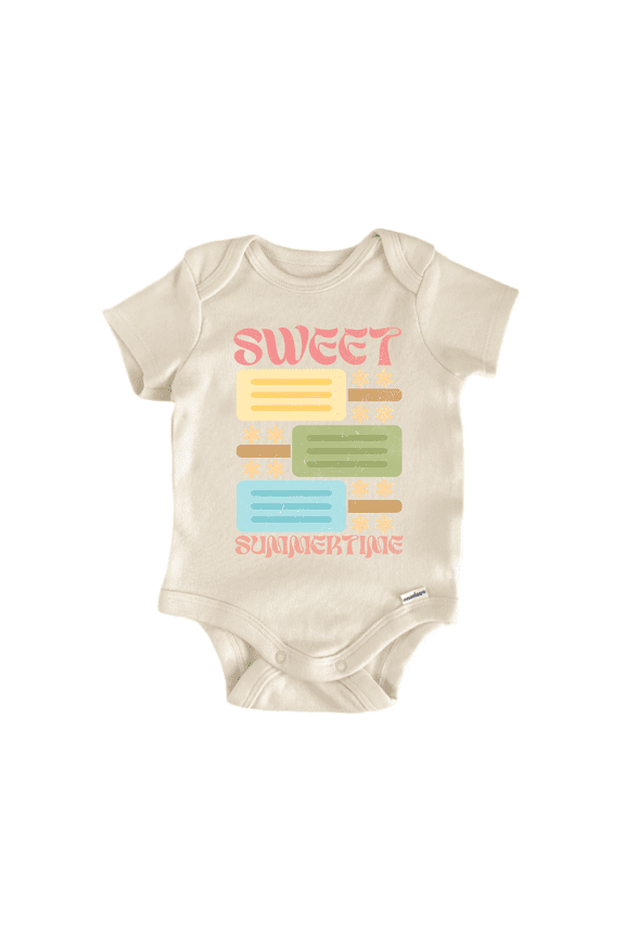 Sweet Summer Time Boho Newborn Baby Bodysuit