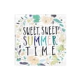 thumbnail image 1 of Sweet Summer Time Peach Green Floral 12 x 12 Wood Wall Sign Plaque, 1 of 4
