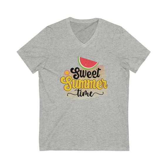 Sweet Summer Time Unisex Jersey Short Sleeve V-Neck Tee