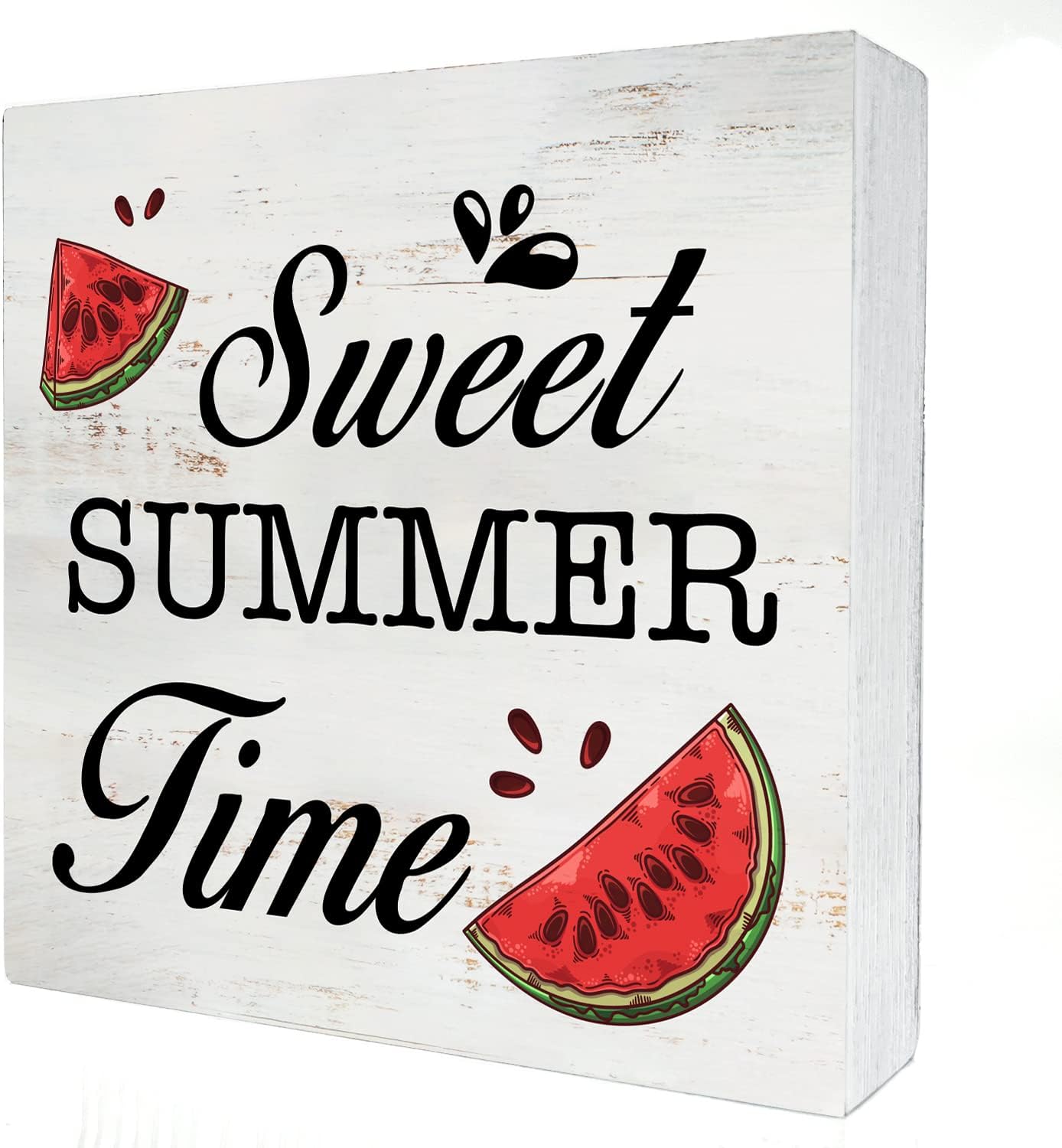 Sweet Summer Time Wood Box Sign Home Decor Rustic Summer Watermelon ...