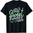 thumbnail image 1 of Sweet Summertime Cool Summer Beach Vacation Lover Saying T-Shirt Black 4X-Large, 1 of 4