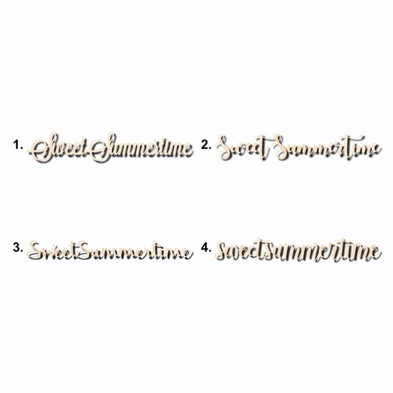 Sweet Summertime Sign Unfinished Wood Cutout Home Decor DIY Option 2- 36" Wide / 1/2"