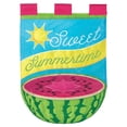 thumbnail image 1 of Sweet Summertime Watermelon Red 23 x 7 Large Polyester Outdoor Hanging Garden Flag, 1 of 1