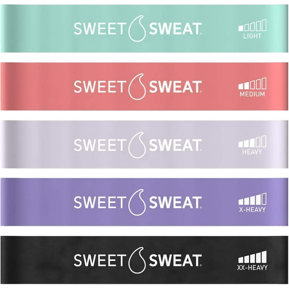 Sweet Sweat Mini Loop Resistance Bands - 5 Levels of Resistance