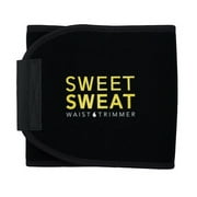 Sweet Sweat Premium Waist Trimmer and Sauna Belt for Men & Women, Large, Black & Yellow