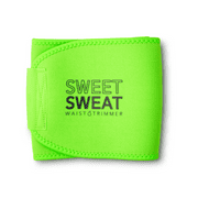 Sweet Sweat Premium Waist Trimmer and Sauna Belt for Men & Women, Medium, Neon Green