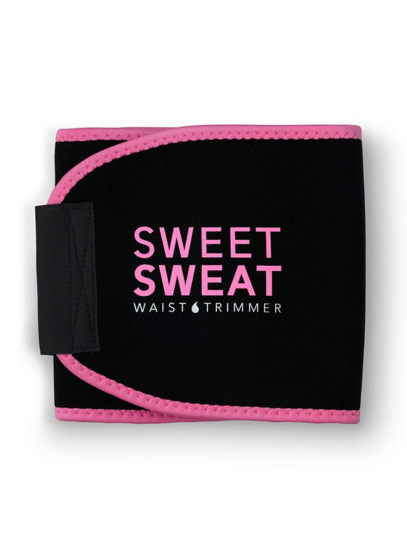 Sweet Sweat Waist Trimmer - Black/Pink Logo (XL) | Premium Waist Trainer Bet for Men & Women
