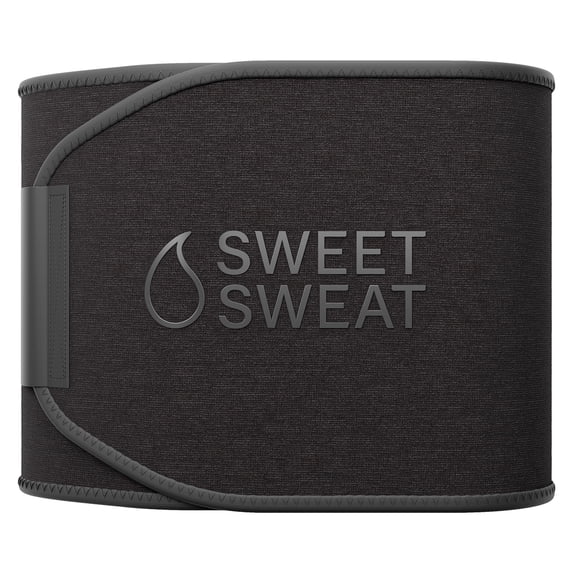 Sweet Sweat Waist Trimmer, by Sports Research - Matte Black - M