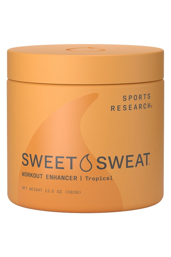 Sweet Sweat Workout Enhancer Gel Maximize Exercise Faster 13.5oz Jar Tropical