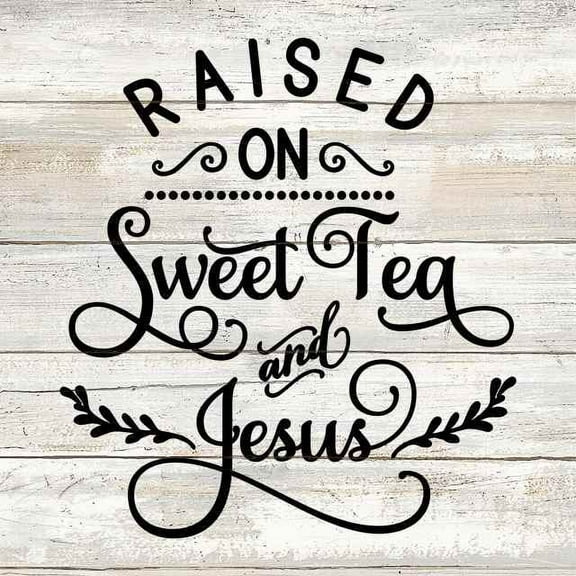 Sweet Tea and Jesus Rustic Looking Inspiration Faith Wood Sign Wall Décor Gift 12 x 12 Wood Sign B3-12120062030