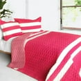 thumbnail image 1 of Sweet Temptation - 3 Pieces Patchwork Quilt Set  Full & Queen Size - Pink, 1 of 1