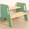 thumbnail image 1 of Wooden Step Stool, Toddler Kitchen Stool Helper Bathroom Portable Pine Wood Anti-slip Foot Stools Step Ladder Adults Kids, 1 of 12