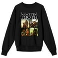 thumbnail image 1 of Sweet Tooth Four Square Collage Crew Neck Long Sleeve Black Adult Sweatshirt-Large, 1 of 3