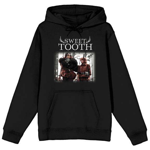 Sweet Tooth Key Art Long Sleeve Black Adult Hooded Sweatshirt-Large