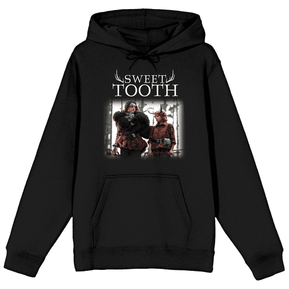Sweet Tooth Key Art Long Sleeve Black Adult Hooded Sweatshirt-XXL