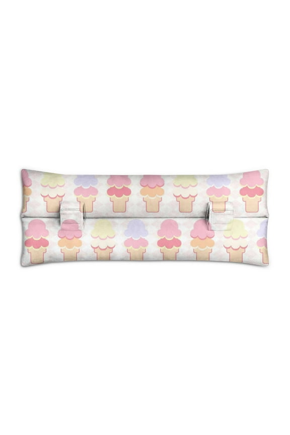 Sweet Treats Seatbelt Pillow for Mastectomy & Chest Surgery - Plush Car Pressure Relief Pad with Ice Cream Food Pattern