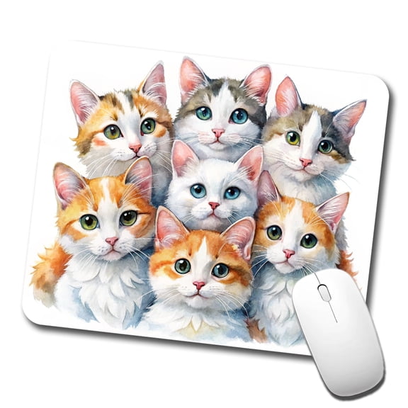 Sweet Turkish Van Cats Mouse Pad Low Profile Gaming Mat