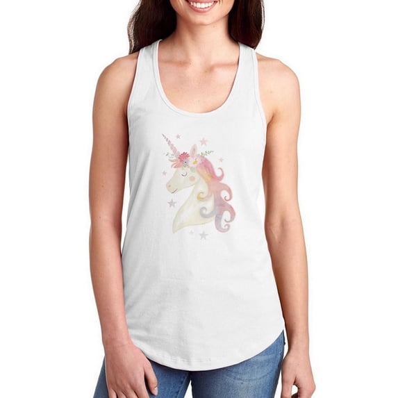 Sweet Unicorn I A Racerback Tank Women -Victoria Barnes Designs, Female Medium