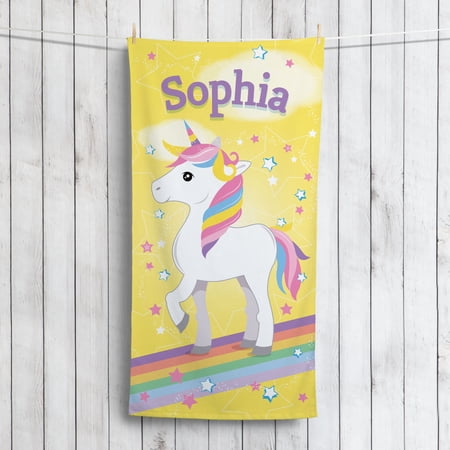Sweet Unicorn Plush Beach or Bath Towel