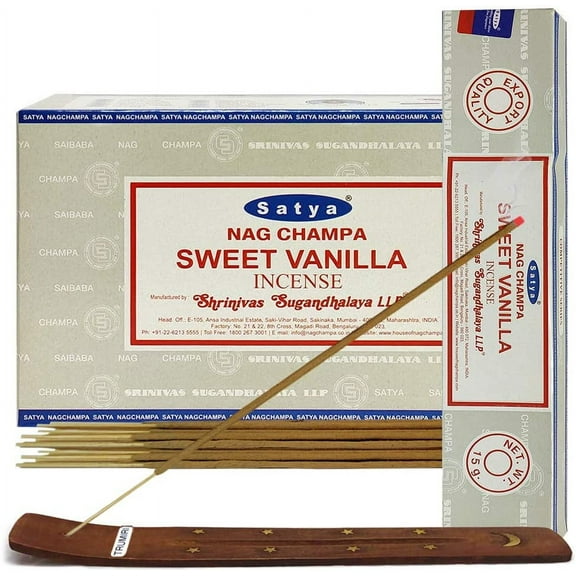 Sweet Vanilla Incense Sticks And Incense Stick Holder Bundle Insence Insense Satya Incense