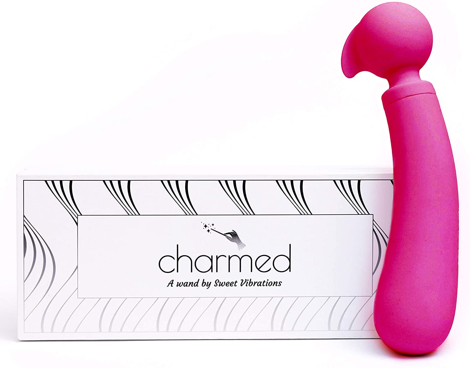 Sweet Vibes, Charmed Dual-Action Silicone Massage Wand, Handheld Cordless