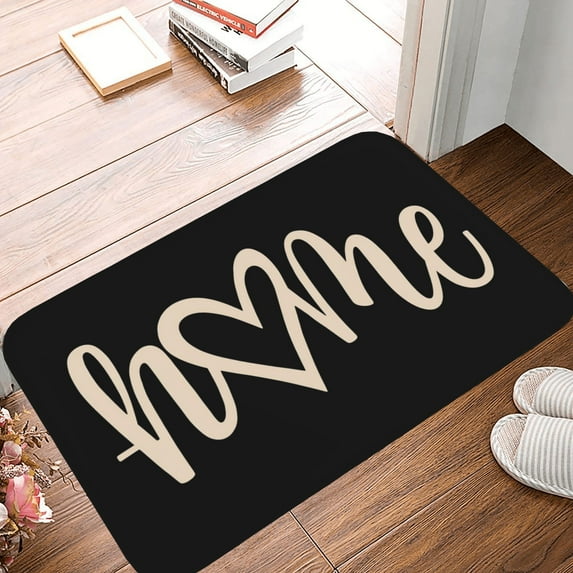 Sweet Welcome Home Mat Non-Slip Flannel Soft Doormat Floor Entryways Outdoor Indoor Front Door Mat,3 Sizes Optional