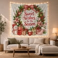 thumbnail image 1 of Sweet Wishes Snowman Wreath with Wrapped Presents, Cheerful Retro Style for Snowman Lovers, Cozy Wall Art, Christmas Gift, Tapestry Wall Hanging for Bedroom and Living Room, 1 of 7