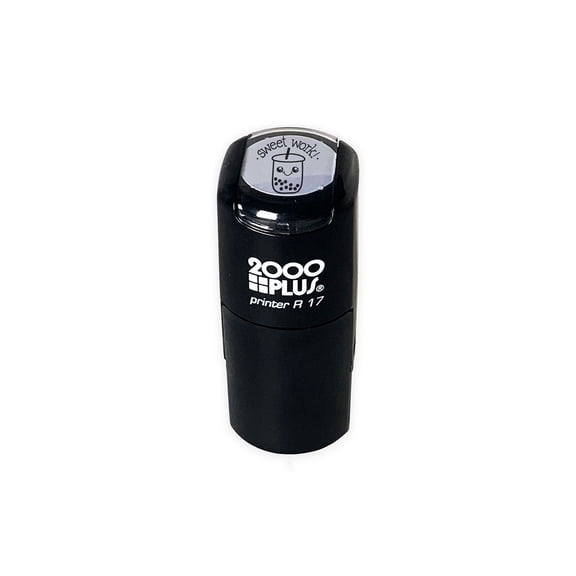 Sweet Work Bubble Tea Themed Stamp / 2000 Plus Self Inking Teacher Boba Drink Stamper / 9/16" Small Black Imprint Planner Worksheet Stamp / School Homework Stamp Made In USA