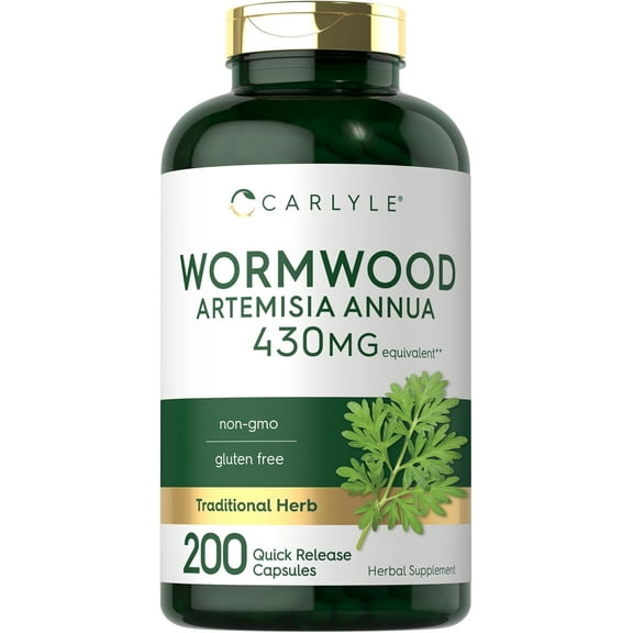 Wormwood Extract | 430 mg | 200 Capsules for Men and Women | by Carlyle