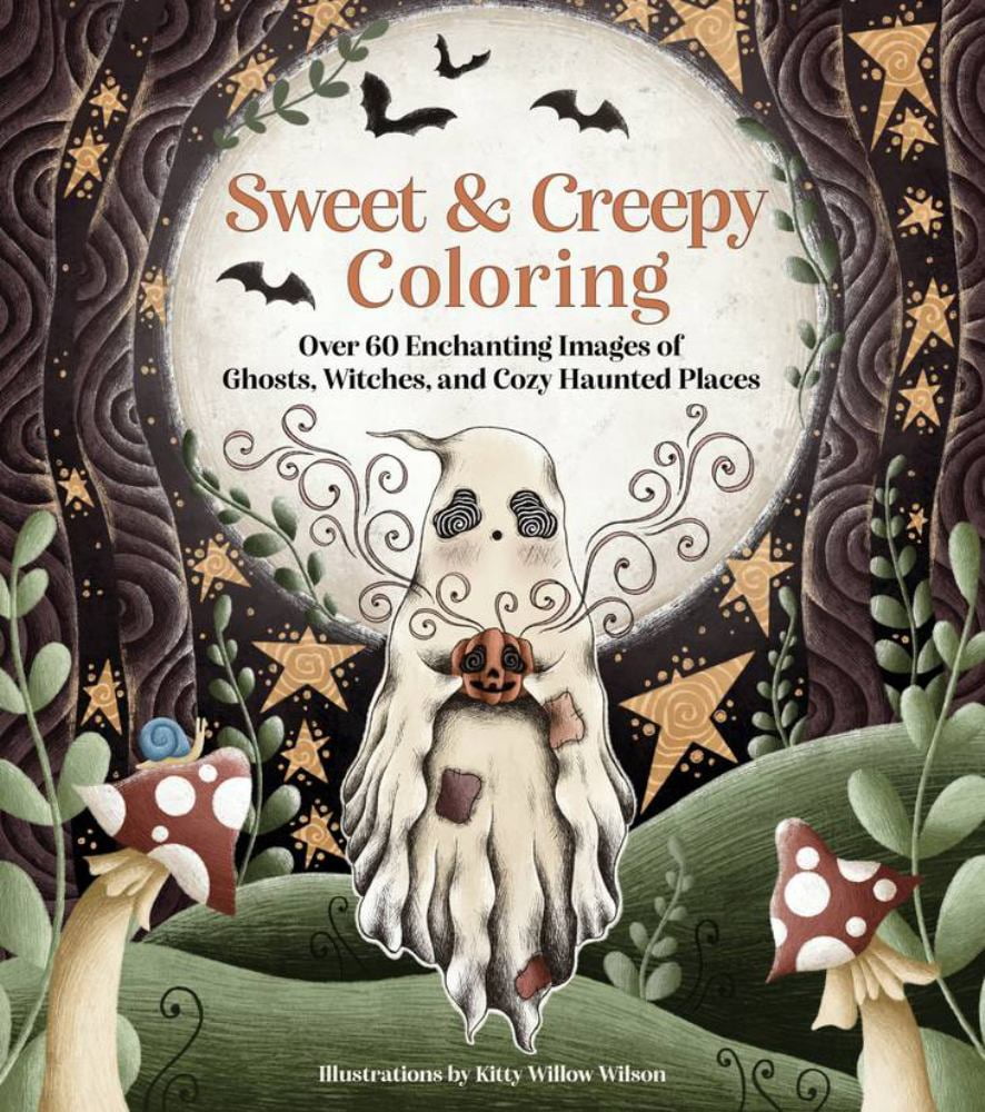 Sweet and Creepy Coloring: Over 60 Enchanting Images of Ghosts, Witches, and Cozy Haunted Places (Paperback)