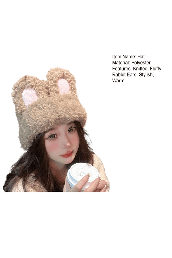 Sweet and Cute Bunny Hat - Kawaii Bunny Hat Soft Plush Animal Ear Headband with Floppy Ears