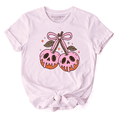 thumbnail image 1 of Sweet and Spooky Poison Cherries Halloween T-Shirt, Coquette Skulls Tee, 1 of 11
