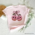 thumbnail image 1 of Sweet and Spooky Poison Cherries Halloween T-Shirt, Coquette Skulls Tee, 1 of 8