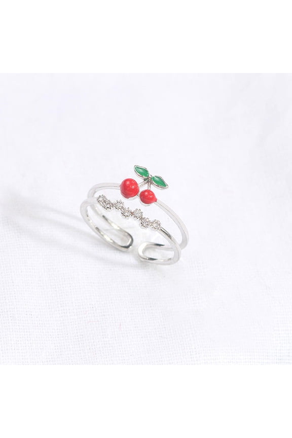 Sweet and lovely dripping cherry ring