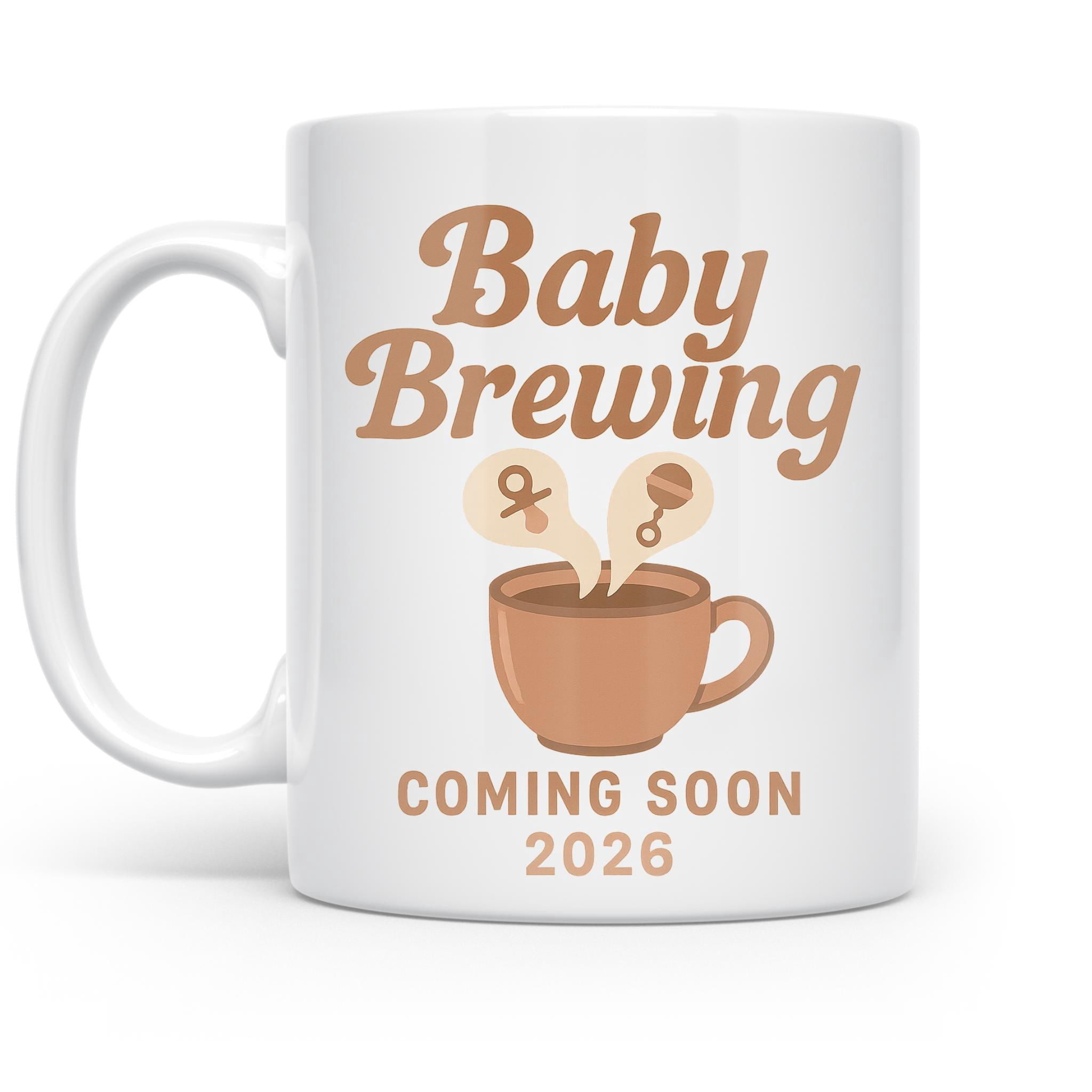 Sweet Little Secret 11 oz Coffee Mug - Baby Shower Reveal Retro Design White Ceramic Gift